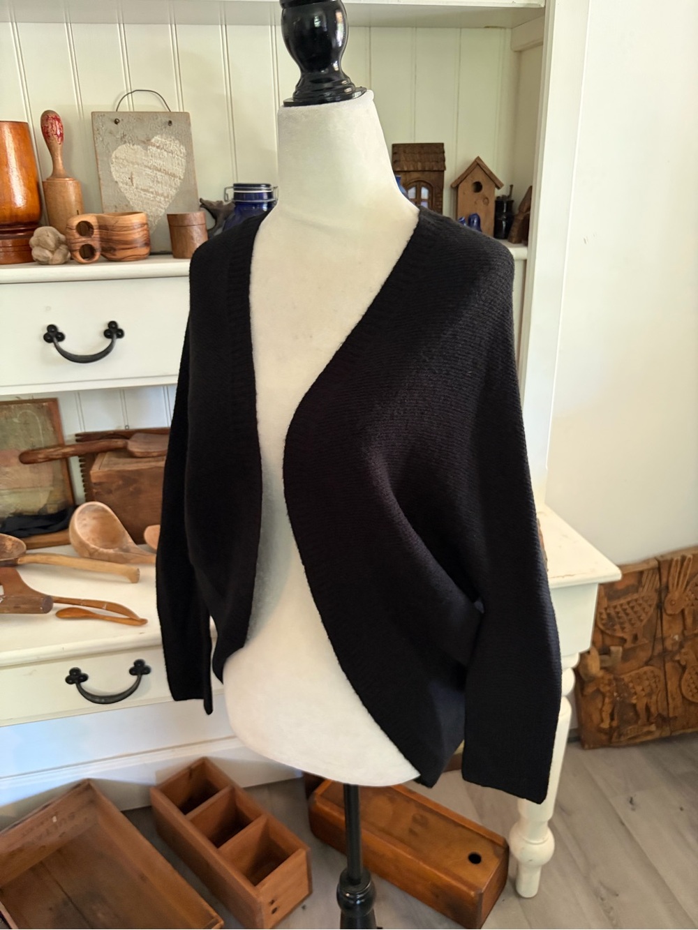 Uniqlo Black Open-Front Women’s Sweater Cardigan